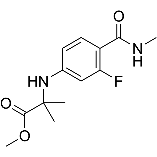 Methyl 2-((3-fluoro-4-(methylcarbamoyl)phenyl)amino)-2-methylpropanoate 1332524-01-2
